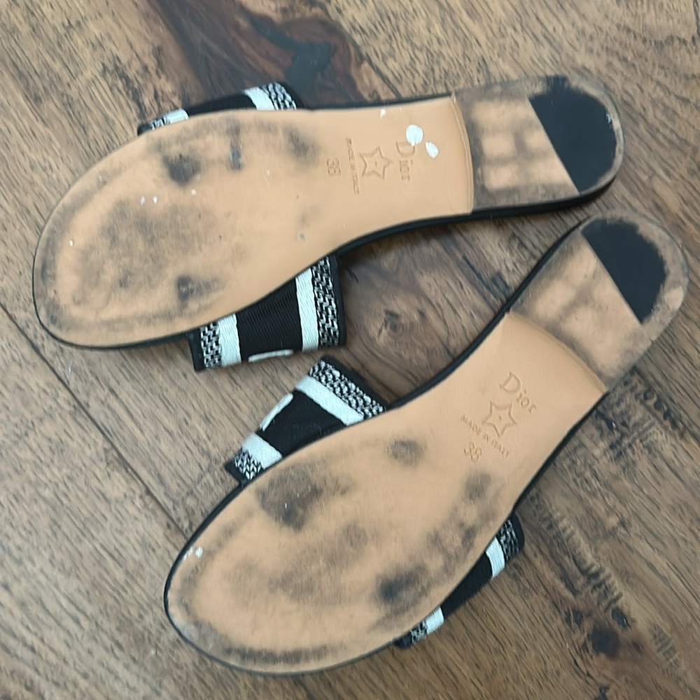 Black and White Logo Slide Sandals - Picture 3 of 3